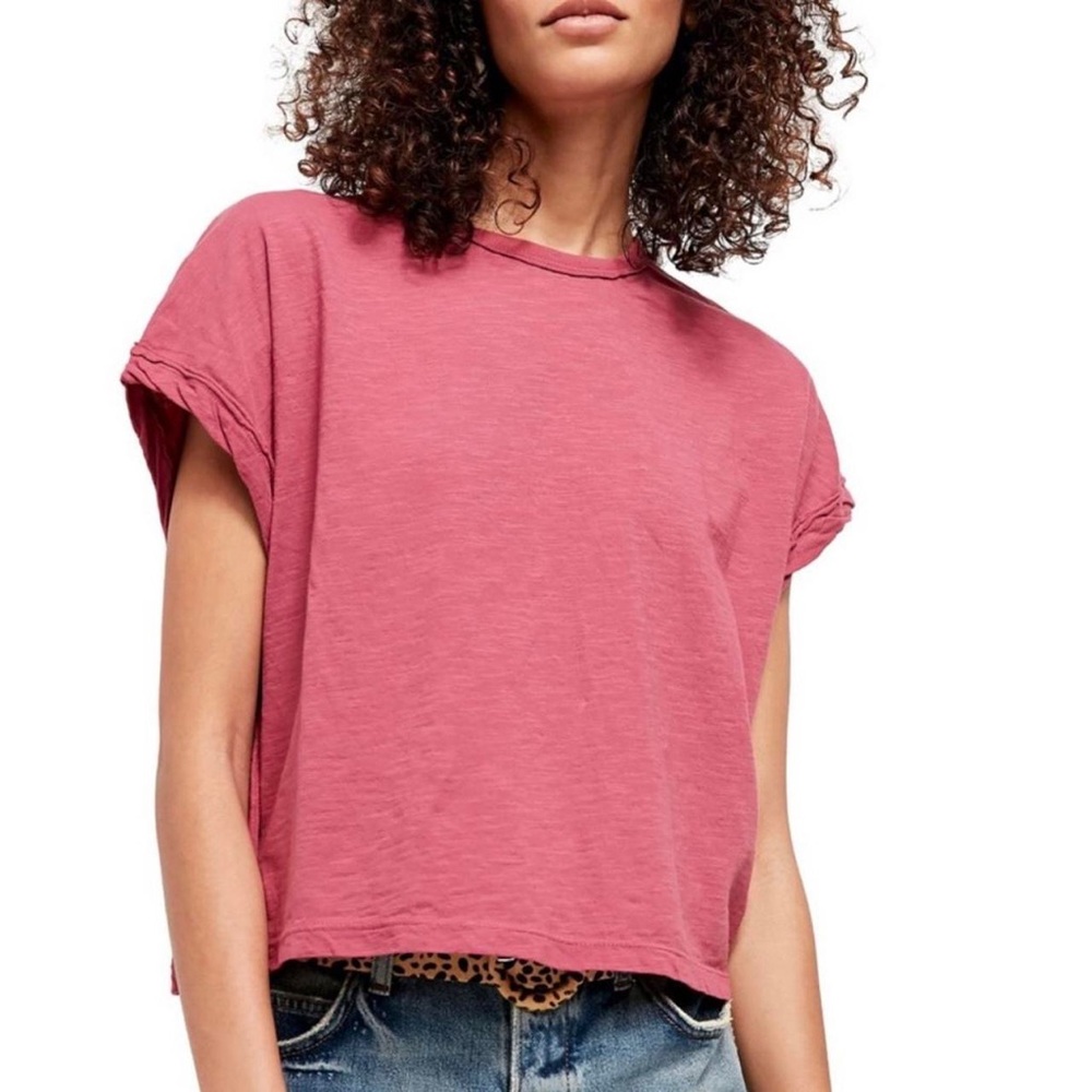 Free People We The Free You Rock T-Shirt in Pink